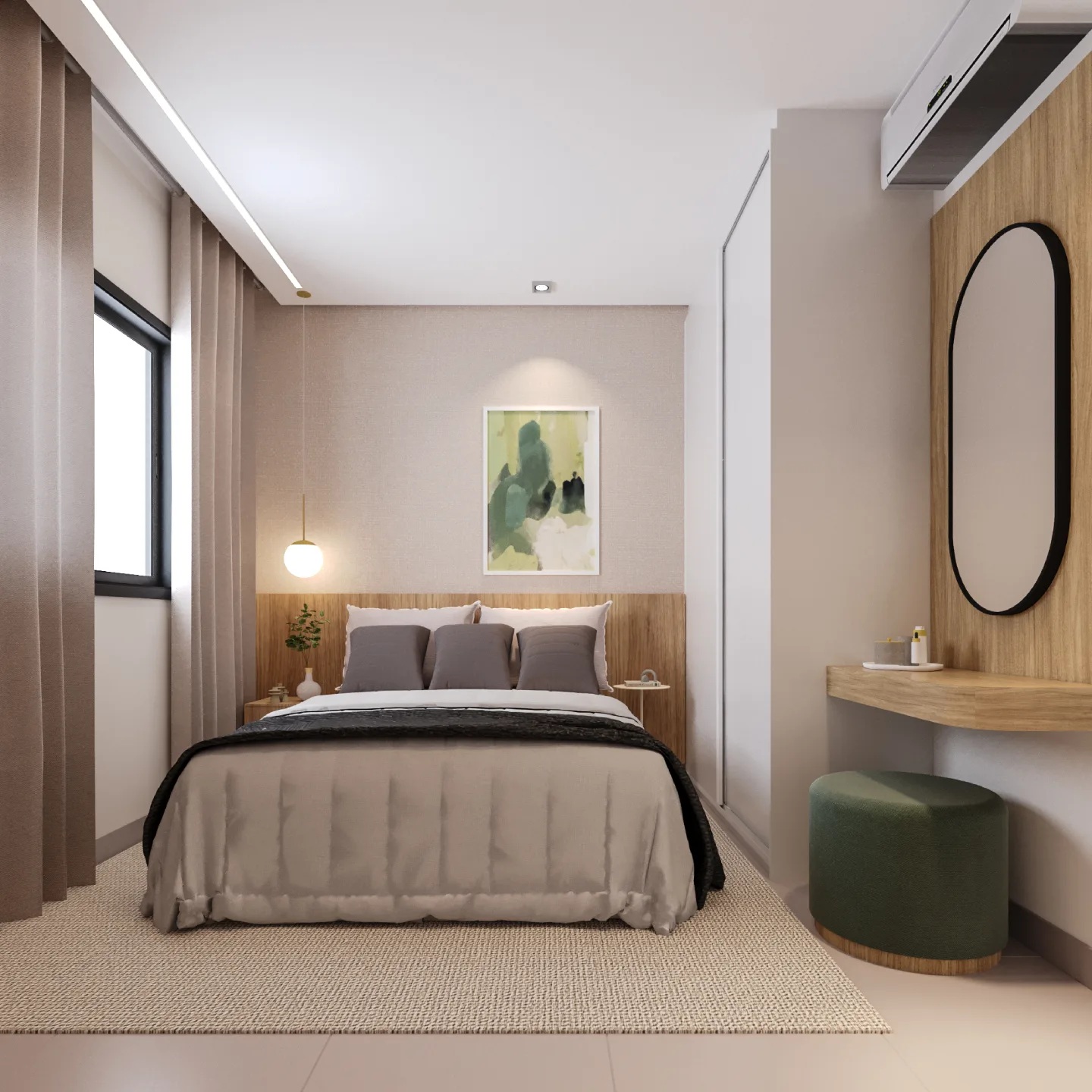 Perspectiva ilustrada do living